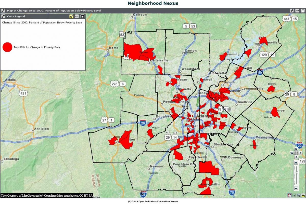 delitua mapa Atlanta
