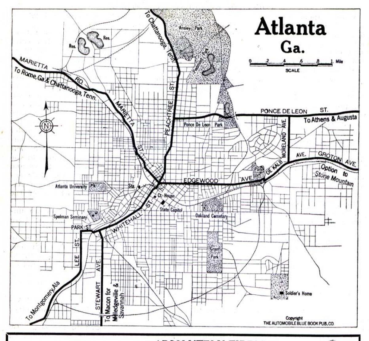 mapa Atlanta Georgia