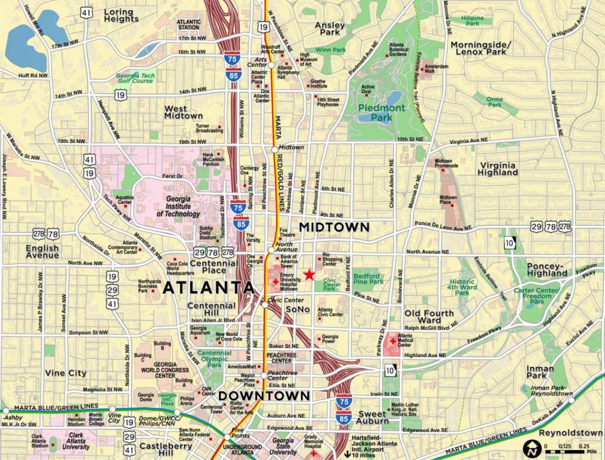 mapa hego Atlanta