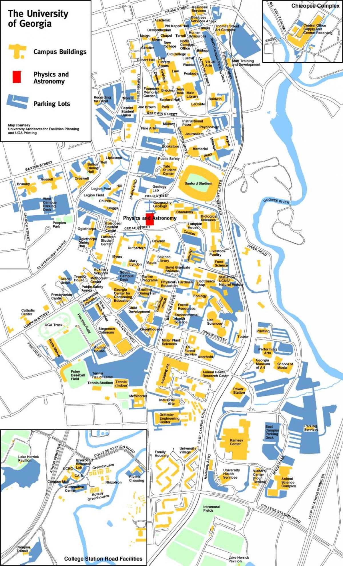 University of Georgia mapa