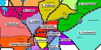 Mapa Atlanta auzo