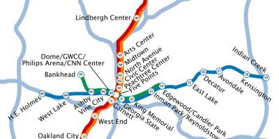 Mapa metro Atlanta