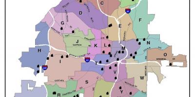 Mapa Atlanta zona mapa