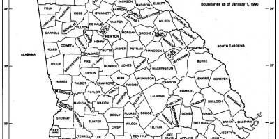 Georgia estatuko mapa