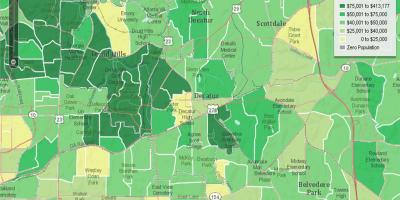 Demografia-mapa Atlanta