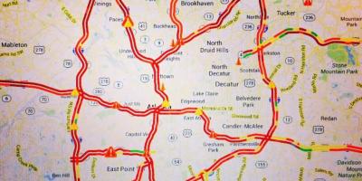 Mapa Atlanta trafikoa
